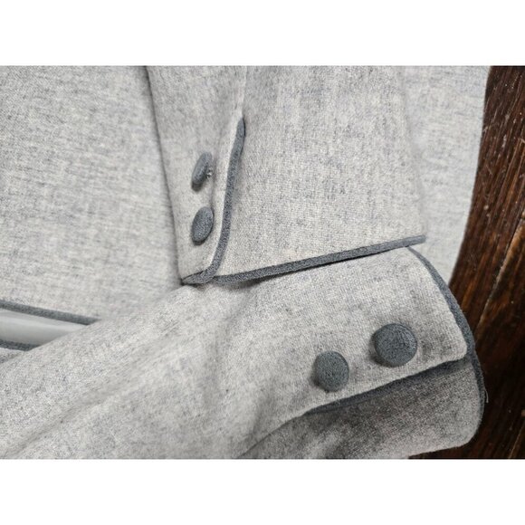 Vintage 1970s Lilli Ann Gray Wool Embroidered Jacket Blazer - Picture 12 of 16